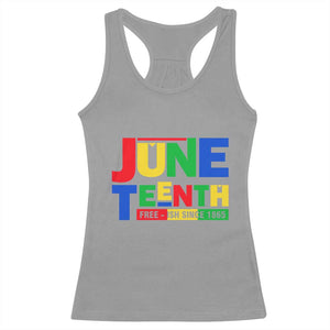 Juneteenth Free Ish Since 1865 Racerback Tank Top TS01 Sport Gray Print Your Wear