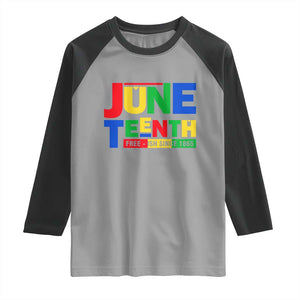 Juneteenth Free Ish Since 1865 Raglan Shirt TS01 Sport Gray Black Print Your Wear