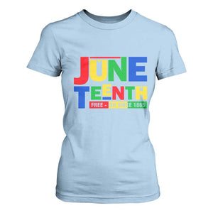 Juneteenth Free Ish Since 1865 T Shirt For Women TS01 Light Blue Print Your Wear