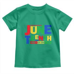 Juneteenth Free Ish Since 1865 Toddler T Shirt TS01 Irish Green Print Your Wear