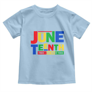 Juneteenth Free Ish Since 1865 Toddler T Shirt TS01 Light Blue Print Your Wear