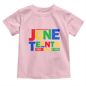 Juneteenth Free Ish Since 1865 Toddler T Shirt TS01 Light Pink Print Your Wear
