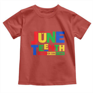 Juneteenth Free Ish Since 1865 Toddler T Shirt TS01 Red Print Your Wear