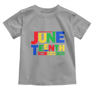 Juneteenth Free Ish Since 1865 Toddler T Shirt TS01 Sport Gray Print Your Wear