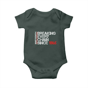 Juneteenth Breaking Every Chain Baby Onesie Since 1865 TS01 Print Your Wear