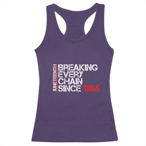 Juneteenth Breaking Every Chain Racerback Tank Top Since 1865 TS01 Purple Print Your Wear
