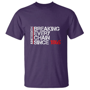 Juneteenth Breaking Every Chain T Shirt Since 1865 TS01 Purple Printyourwear