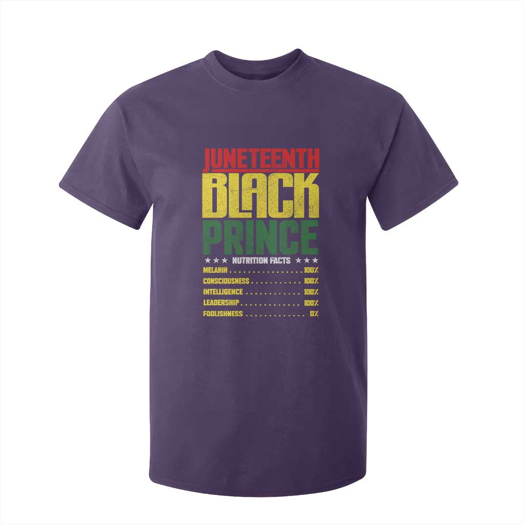 Juneteenth Black Prince Nutrition Facts T Shirt For Kid TS01 Purple Print Your Wear