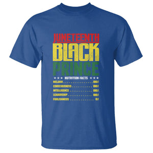 Juneteenth Black Prince Nutrition Facts T Shirt TS01 Royal Blue Printyourwear