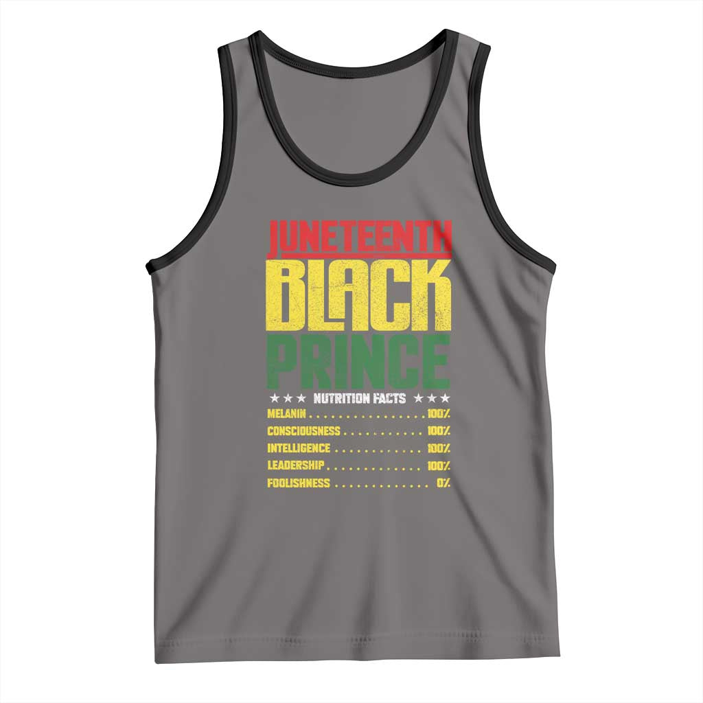Juneteenth Black Prince Nutrition Facts Tank Top TS01 Deep Heather Black Print Your Wear