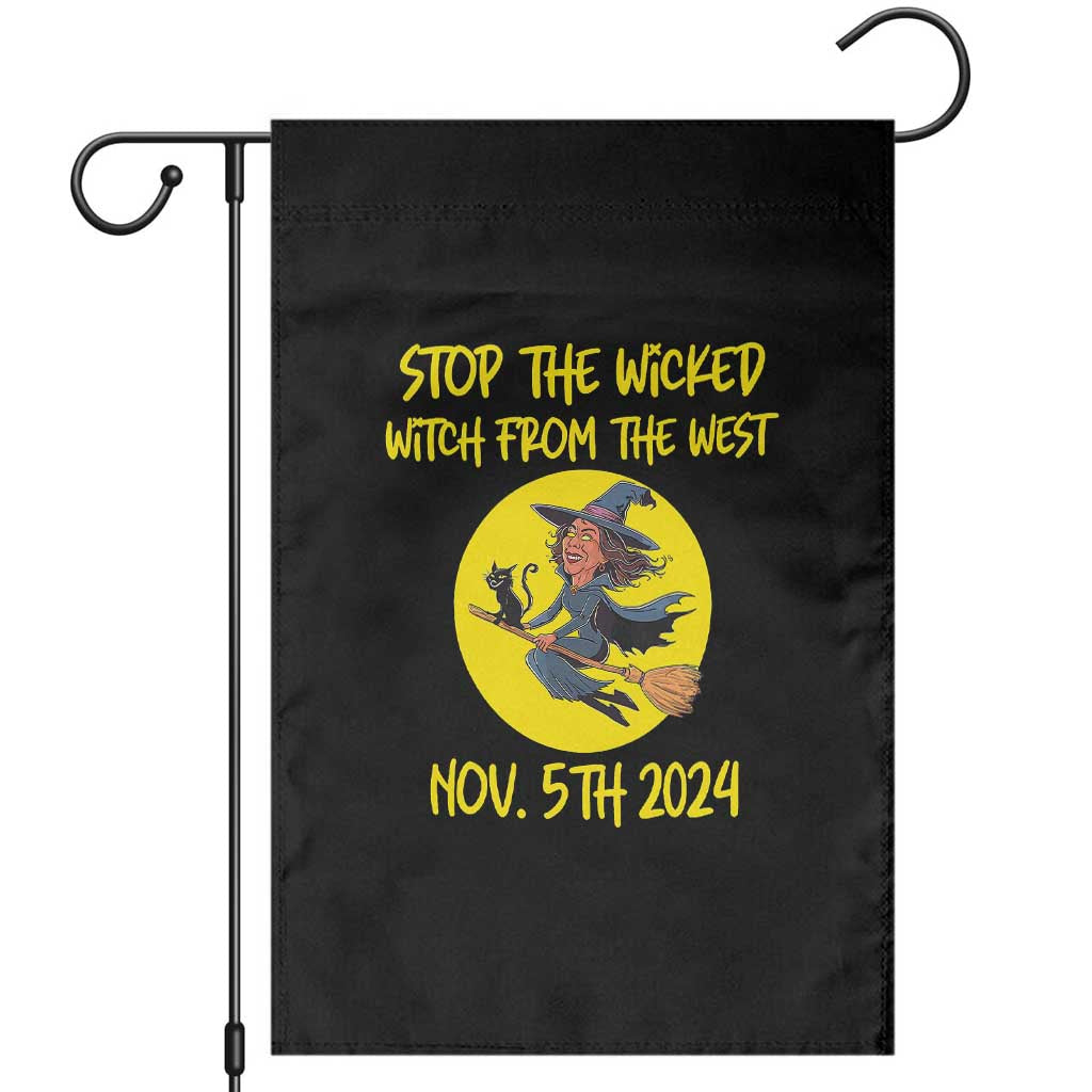 Halloween Witchy Garden Flag Stop The Wicked From The West TS01 Black Print Your Wear