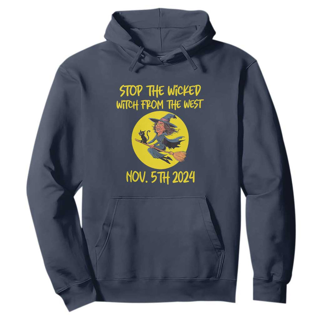 Halloween Witchy Hoodie Stop The Wicked From The West TS01 Navy Print Your Wear