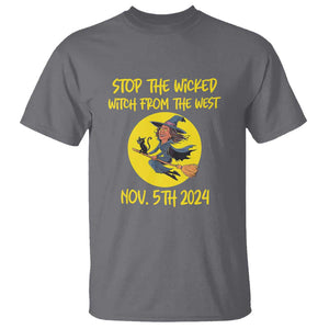 Halloween Witchy T Shirt Stop The Wicked From The West TS01 Charcoal Print Your Wear