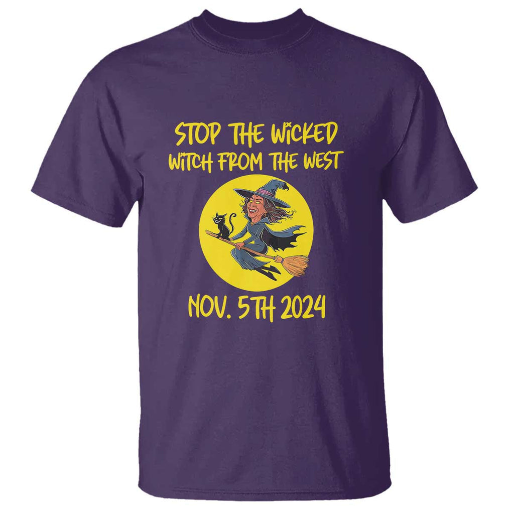 Halloween Witchy T Shirt Stop The Wicked From The West TS01 Purple Print Your Wear