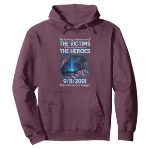 In Loving Honor of the Heroes Hoodie Patriotic Gift for U.S. Dad, Grandpa, Firefighter TS01 Maroon Print Your Wear