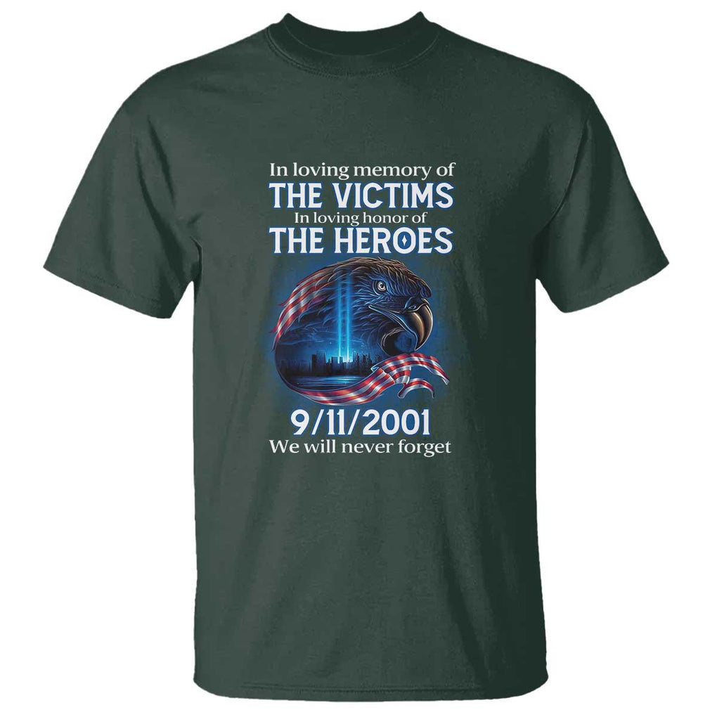 In Loving Honor of the Heroes T Shirt Patriotic Gift for U.S. Dad, Grandpa, Firefighter TS01 Dark Forest Green Print Your Wear