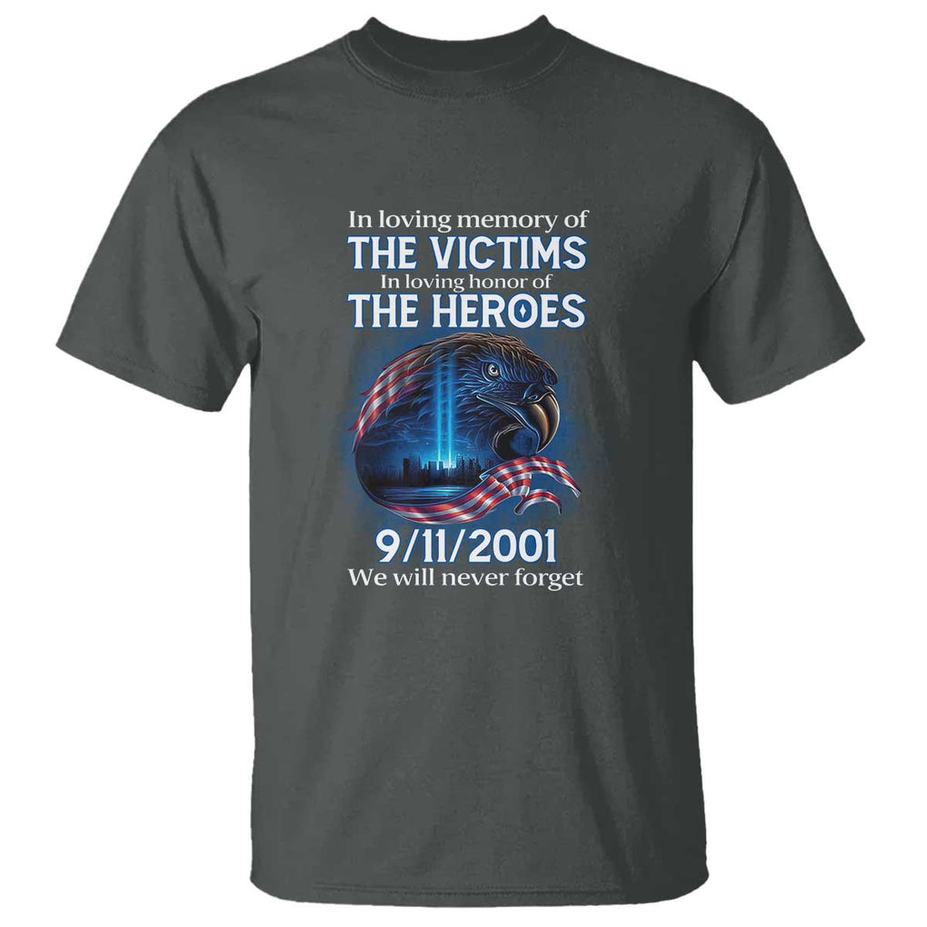 In Loving Honor of the Heroes T Shirt Patriotic Gift for U.S. Dad, Grandpa, Firefighter TS01 Dark Heather Print Your Wear
