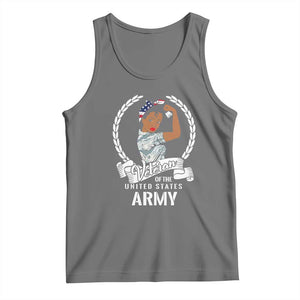 Black US Women Veteran Tank Top - Proud Female Military Army Girl TS01 Black Heather Print Your Wear