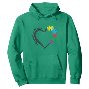 Heart Autism Awareness Hoodie Accept Understand Love Puzzle Piece TS01 Irish Green Printyourwear