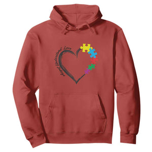 Heart Autism Awareness Hoodie Accept Understand Love Puzzle Piece TS01 Red Printyourwear