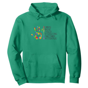 Autism Definition Hoodie Always Unique Totally Interesting Sometimes Mysterious Puzzle Hand TS01 Irish Green Printyourwear