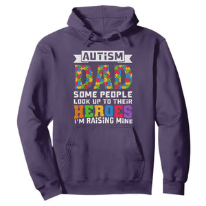 Autism Dad Hoodie Some People Look Up to Their Heroes I'm Raising Mine Puzzle Piece TS01 Purple Printyourwear