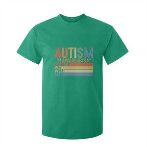 Autism Awareness Month T Shirt For Kid In April We Wear Blue Retro Vintage Puzzle Piece TS01 Irish Green Printyourwear