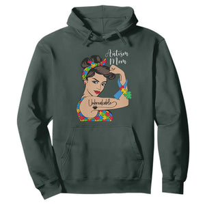 Autism Mom Hoodie Unbreakable Woman TS01 Dark Forest Green Printyourwear