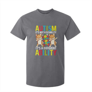 Dog Autism Awareness T Shirt For Kid It's Not A Disablity It's A Different Ability TS01 Charcoal Printyourwear