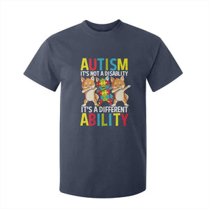 Dog Autism Awareness T Shirt For Kid It's Not A Disablity It's A Different Ability TS01 Navy Printyourwear