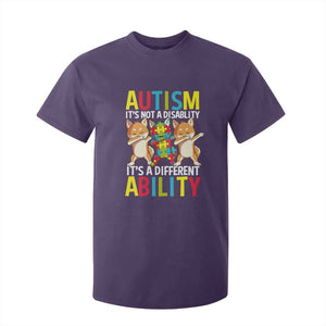 Dog Autism Awareness T Shirt For Kid It's Not A Disablity It's A Different Ability TS01 Purple Printyourwear