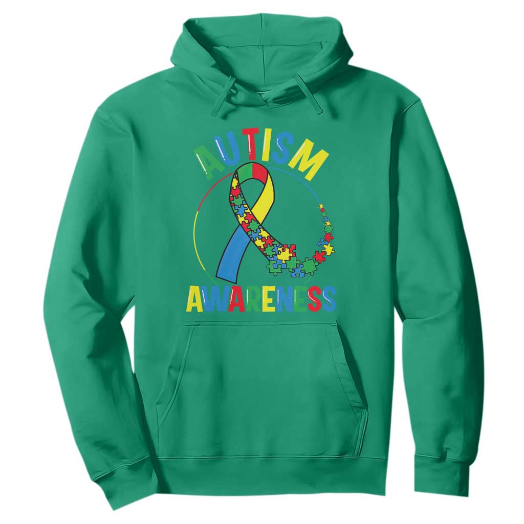 Autism Awareness Hoodie Spectrum Ribbon TS01 Irish Green Printyourwear