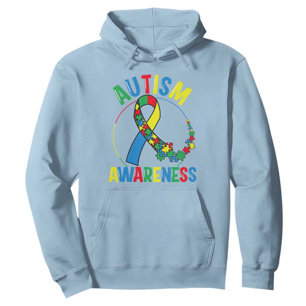 Autism Awareness Hoodie Spectrum Ribbon TS01 Light Blue Printyourwear