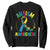 Autism Awareness Sweatshirt Spectrum Ribbon TS01 Black Printyourwear