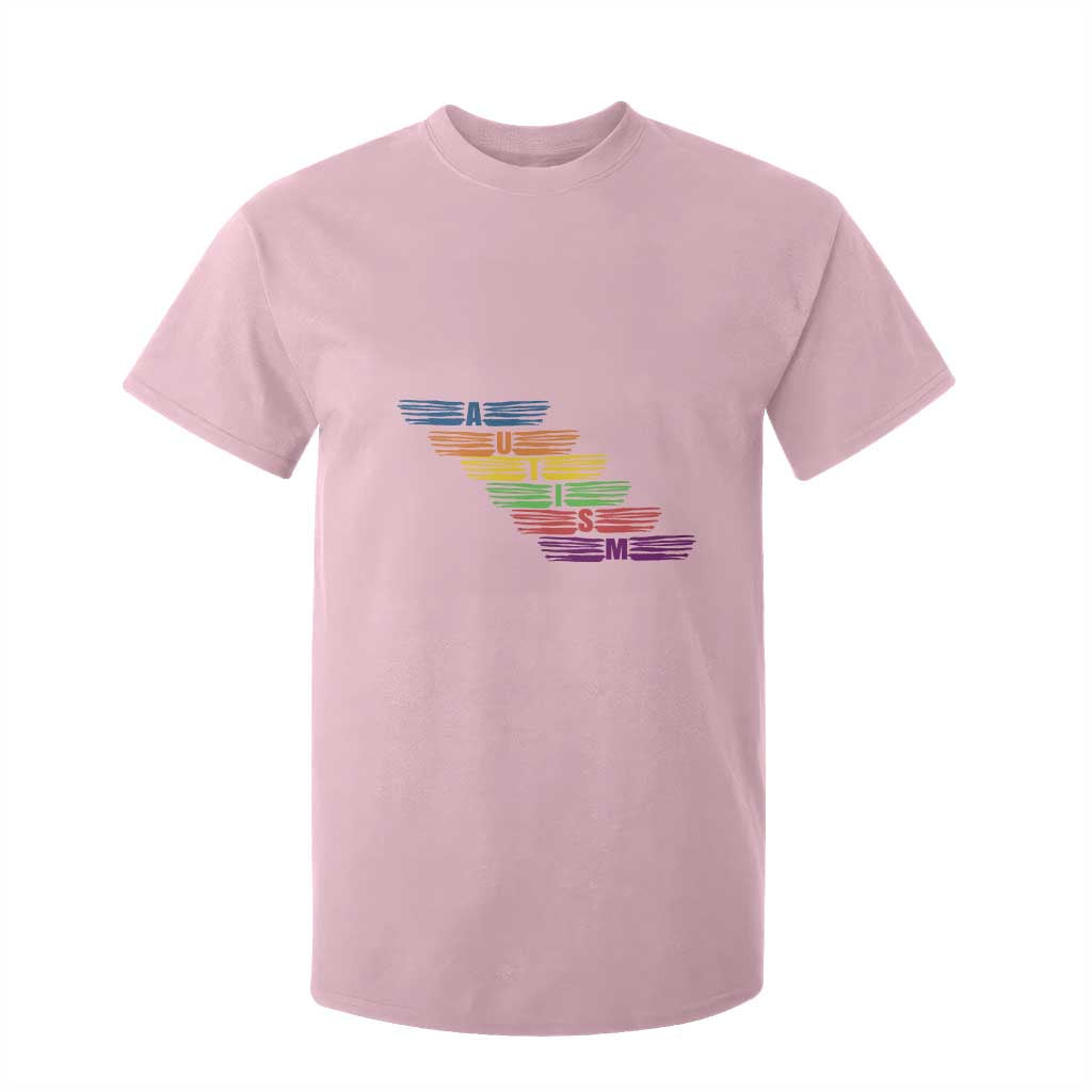Embrace Autism T Shirt For Kid Love Support Spectrum Typography TS01 Light Pink Printyourwear