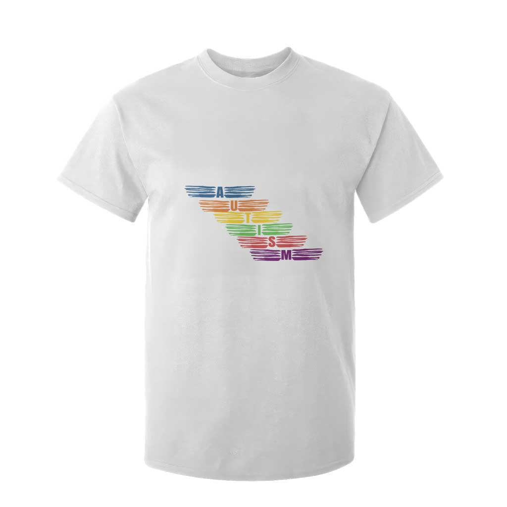Embrace Autism T Shirt For Kid Love Support Spectrum Typography TS01 White Printyourwear