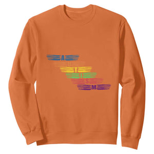 Embrace Autism Sweatshirt Love Support Spectrum Typography TS01 Orange Printyourwear