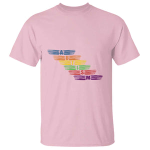 Embrace Autism T Shirt Love Support Spectrum Typography TS01 Light Pink Printyourwear
