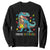 Dinosaur Autism Sweatshirt Embrace Differences Proud Autistic Puzzle Heart TS01 Black Printyourwear