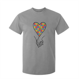 Heart Autism Awareness T Shirt For Kid Spectrum Puzzle Piece Together Love Support TS01 Sport Gray Printyourwear