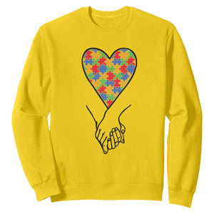 Heart Autism Awareness Sweatshirt Spectrum Puzzle Piece Together Love Support TS01 Daisy Printyourwear