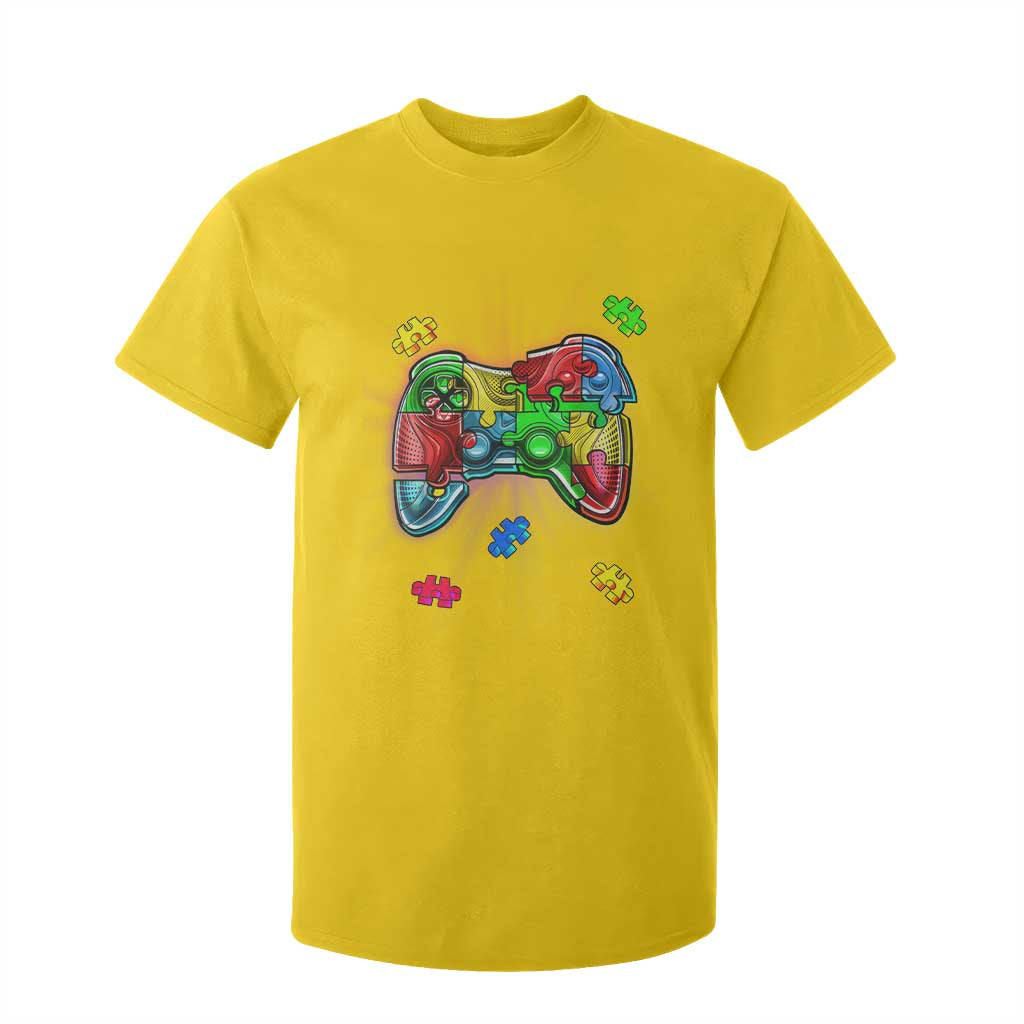 Autism Awareness Gamer T Shirt For Kid Video Game Control Puzzle Piece TS01 Daisy Printyourwear