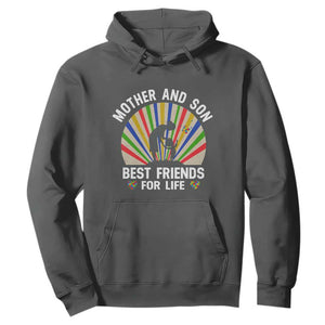 Autism Mom Hoodie Mother And Son Best Friends For Life Retro TS01 Dark Heather Printyourwear