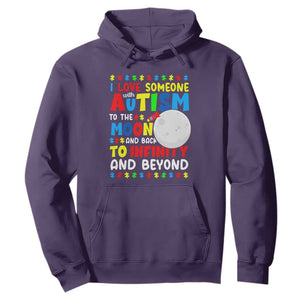 Embrace Autism Hoodie I Love Some With Autism To The Moon And Back To Infinity And Beyond TS01 Purple Printyourwear