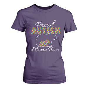 Proud Autism Mom T Shirt For Women Mama Bear TS01 Purple Printyourwear
