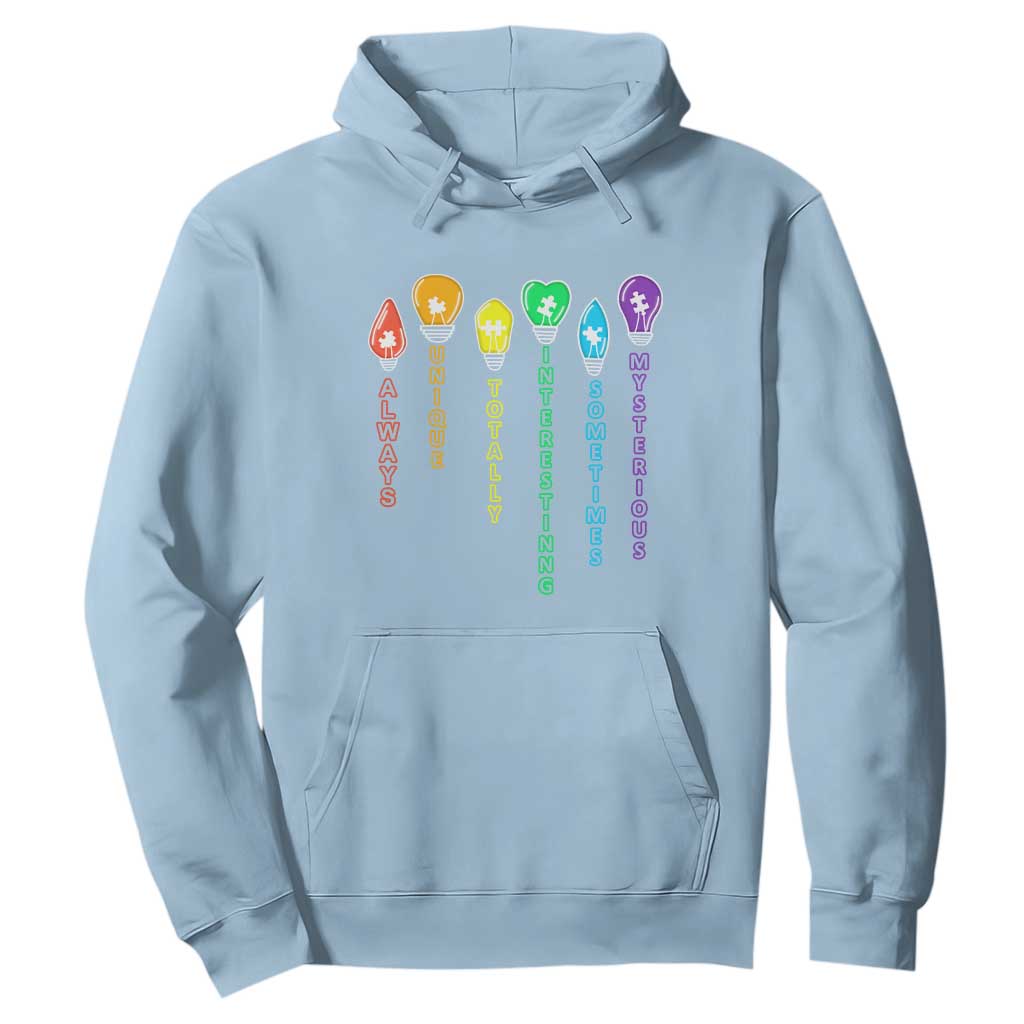 Autism Definition Hoodie Always Unique Totally Interesting Sometimes Mysterious TS01 Light Blue Printyourwear