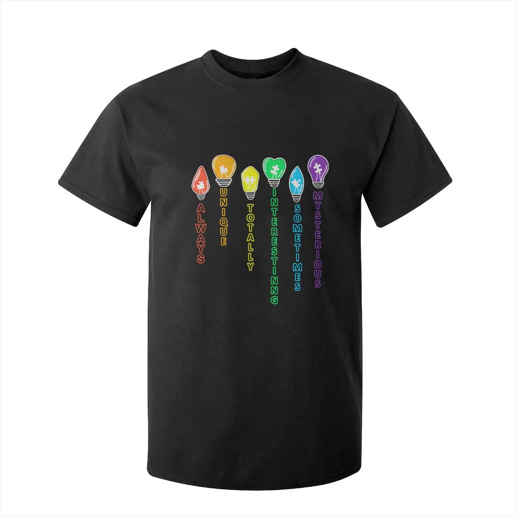 Autism Definition T Shirt For Kid Always Unique Totally Interesting Sometimes Mysterious TS01 Black Printyourwear