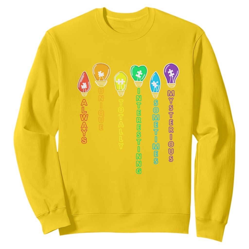 Autism Definition Sweatshirt Always Unique Totally Interesting Sometimes Mysterious TS01 Daisy Printyourwear