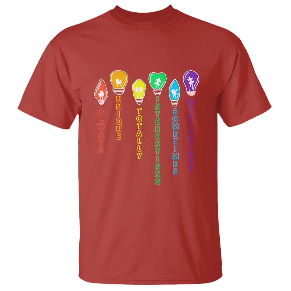 Autism Definition T Shirt Always Unique Totally Interesting Sometimes Mysterious TS01 Red Printyourwear