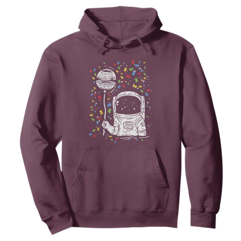 Astronaut Autism Hoodie TS01 Maroon Printyourwear